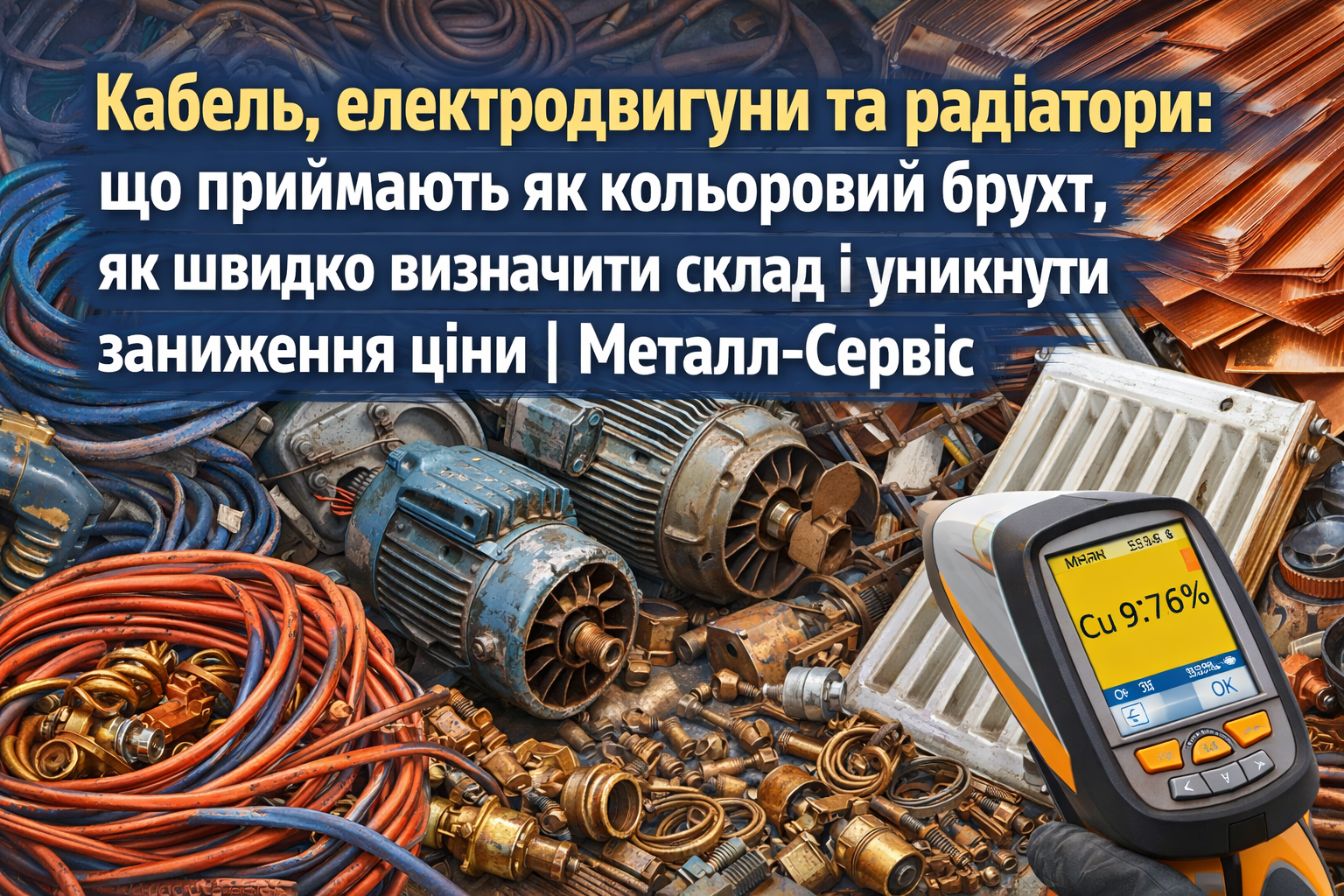 Кабель, електродвигуни та радіатори: що приймають як кольоровий брухт, як швидко визначити склад і уникнути заниження ціни | Металл-Сервіс