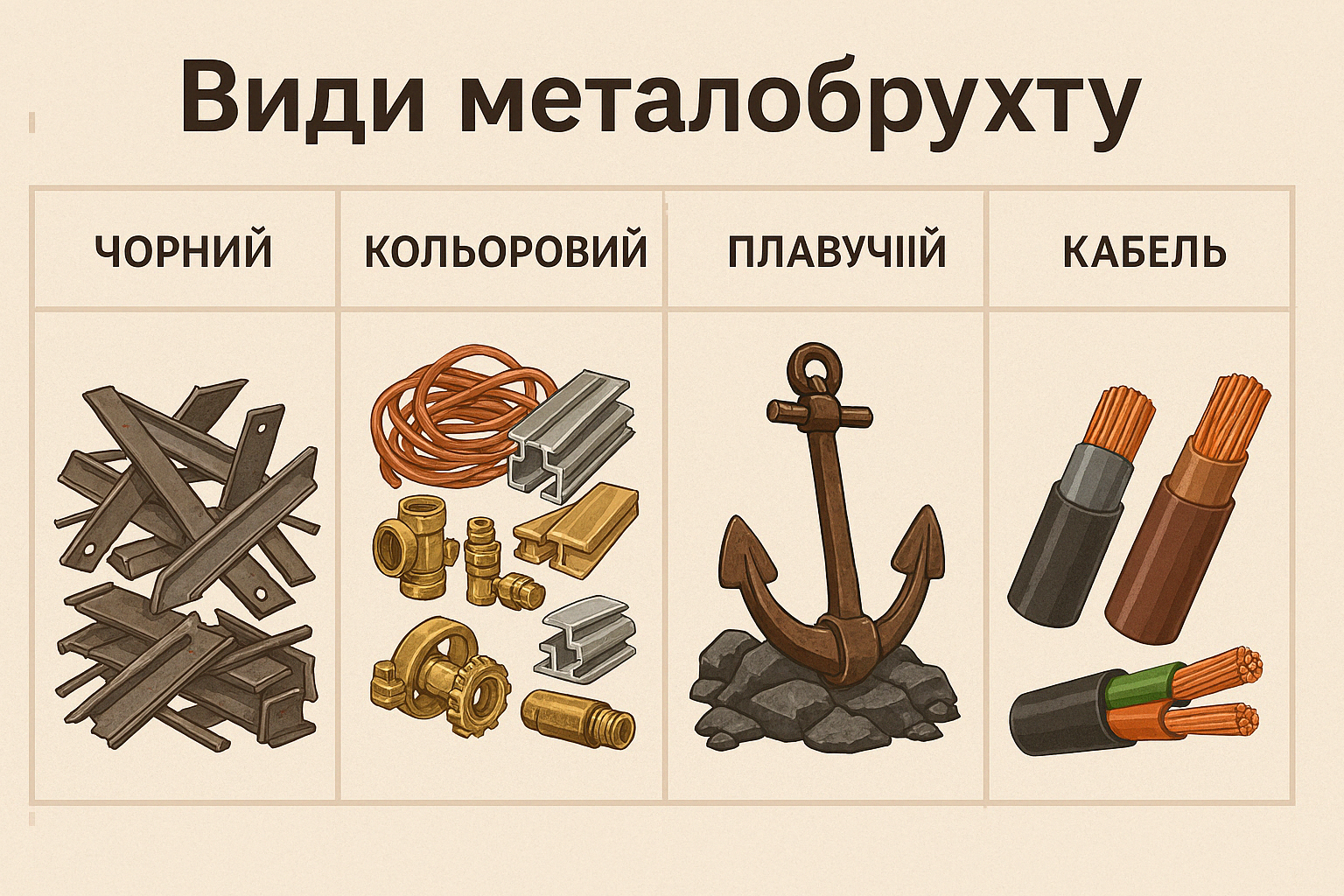 Види металобрухту та їх вартість на ринку 2025 | Металл-Сервіс